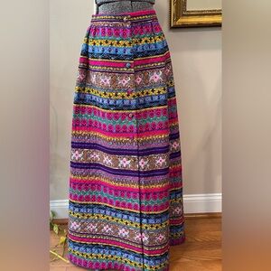 Alex Colman California Vintage maxi quilted full 1970s button up skirt ladies